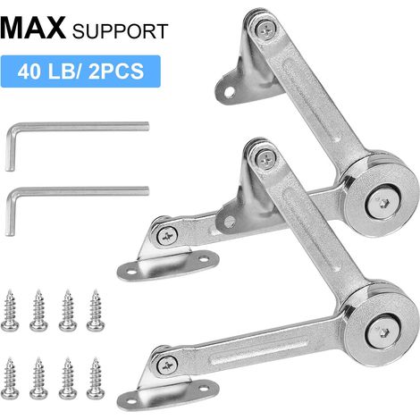 Lot de 2 charnières pour portes de placard, support de charnière réglable, fixations robustes standard pour portes de meubles de cuisine (1/5)