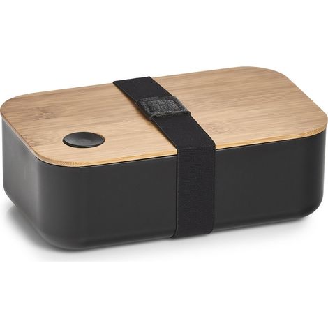 Lunchbox mit Fach, 19 x 12 x 7 cm, schwarz, ZELLER - ZELLER (1/5)