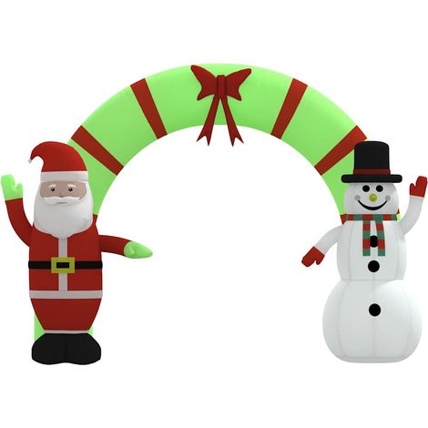 Christmas Inflatable Santa & Snowman Arch Gate LED 270 cm vidaXL (1/5)