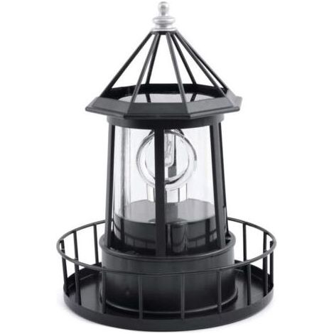 Pair - LED Lampe de Phare rotative Solaire, Lanterne de décoration extérieure de jardin (1/5)