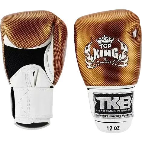 Gants de boxe thaï Top King Empower Air Muay Thai blancs 10 oz