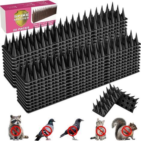 20 Pièces Pic Anti Pigeon, Plastique Résistant UV, Pour Balcon, Toit, Gouttière (1/5)