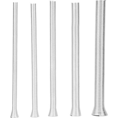 5 cintreuses à ressort en acier super élastique de 21 cm pour tubes de cintrage de câbles électriques en PVC. (1/5)