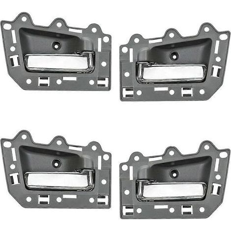 Poignées de porte intérieures (lot de 4) pour Jeep Grand Cherokee 2005-2011 (références : 1JV471J3AA, 1JV461J3AA, 5HR411J3AK, 5HR421J3A, conduite à gauche). (1/5)