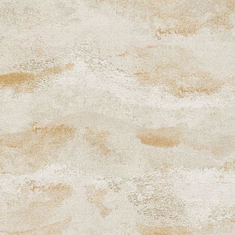 Empapelado de lujo exclusivo Profhome 786563 papel pintado vinílico estampado en caliente tejido non tejido texturado con dibujo abstracto y acentos metálicos crema oro verde oliva 5,33 m2