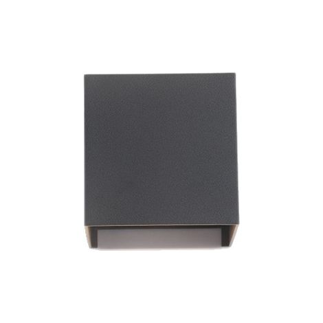 Applique murale d'extérieur LED 12 W IP65 étanche moderne carrée en aluminium avec angle réglable 10 cm Anthracite