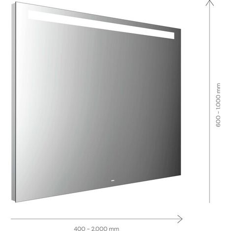 emco MI 210 Miroir lumineux LED, découpe horizontale en haut, (1/4)