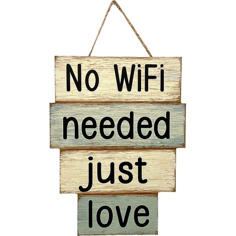 Decorazione murale senza Wi-Fi in MDF con messaggio rilassante per uso esterno