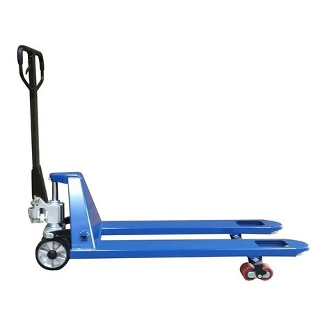 Transpalette manuel premium Stockman AC25CBV couleur bleu capacité 2500kg 1150x540mm