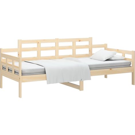 Sofá cama madera maciza de pino 90x190 cm vidaXL