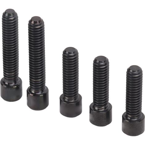 5 vis de dérailleur M4 (3 vis 13,5 mm et 2 vis 20 mm) en alliage de titane antirouille, faciles à installer, pour VTT (noir). (1/5)
