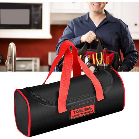 Werkzeugtasche aus Stoff mit mehreren Fächern, robustem Griff, tragbarer Werkzeugorganizer für Elektriker, doppellagig, XL (1/5)