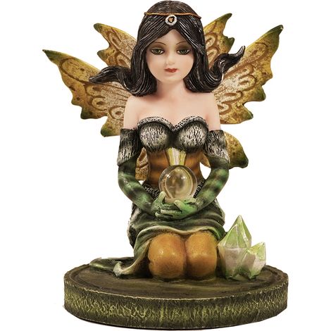 Signes Grimalt Figura De Hada Figuras  Hada Sentada Fantasia Verde 7x7x9cm 33686