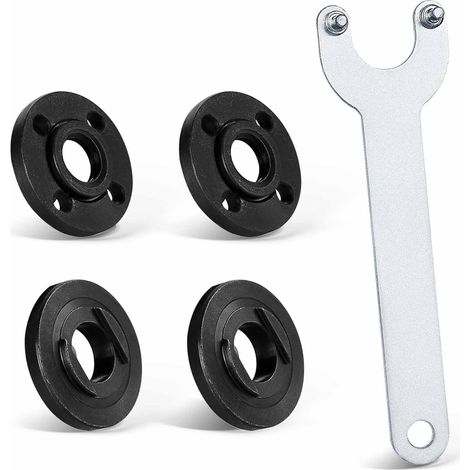 Kit d'accessoires universels pour meuleuse d'angle avec bride de 125 mm avec clé de montage, 4 brides de rechange pour ponceuses (1/5)