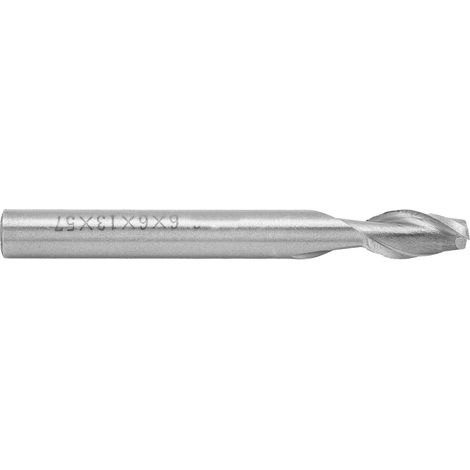 Fraise hélicoïdale 2 dents en acier rapide HSS, queue droite 6x6x13x57 mm, outil de fraisage CNC pour métaux, coupeur industriel robuste (1/5)