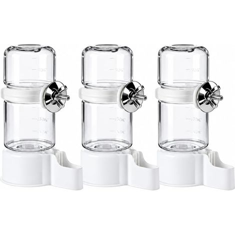 3PCS Abreuvoir Automatique pour Oiseaux de Cage, 140 ML, Transparent, Facile à Fixer, Accessoire Pratique pour Perruches, Perroquets, Inséparables et Calopsittes, Distributeur Eau Oiseaux Cage (1/5)