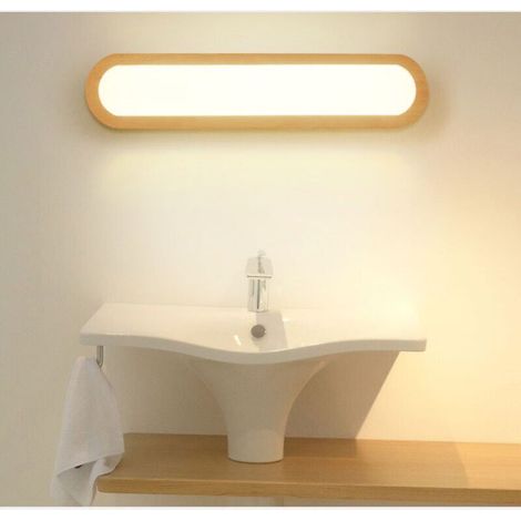 Indoor LED Wall Light, Dimmable Wooden LED Wall Lamp for Living Room, Bedroom, Stairs, Hallway, Bathroom (45CM) (1/4)