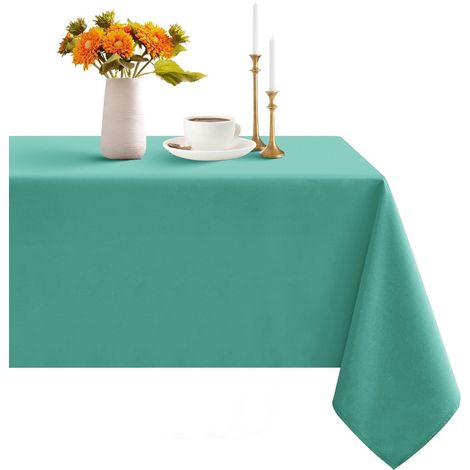 Nappe lavable 100x140 cm Turquoise Petrol, hydrofuge, rectangulaire