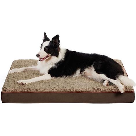 Hundeboxkissen 76 x 51 x 7,5 cm – Abnehmbarer und waschbarer Bezug, bequemes Schaumstoffbett für Hunde und Katzen, universelles Ganzjahreszubehör