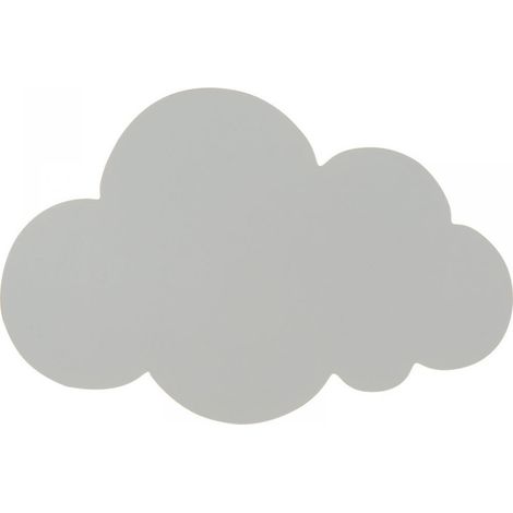 Veilleuse murale en bois blanc (Nuage), pour chambre d'enfant (1/5)