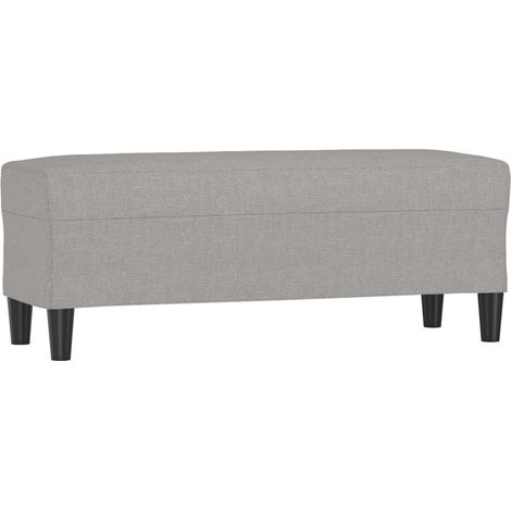 Banc d'entrée - Banc intérieur Gris clair 100x35x41 cm Tissu fr9298 - Maison La Vie (1/5)