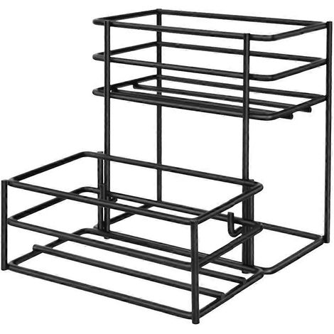 Porte-sirop à café (capacité de 4 bouteilles), organisateur de sirop à café pour bar à café, cuisine. Petit casier à vin pour bar, usage familial. (1/5)
