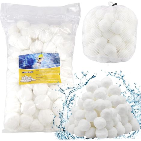Balle Filtrante Piscine 700g Balles Filtrantes Réutilisable Filtration Piscine Boules de Filtre Convient à Divers Systèmes De Filtratio Piscine (700g) (1/5)