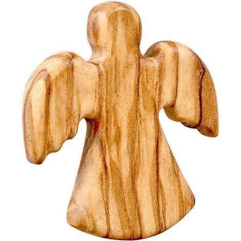 Décoration de prière de baptême en bois d'olivier représentant un ange, artisanat en bois, intérieur (1/5)