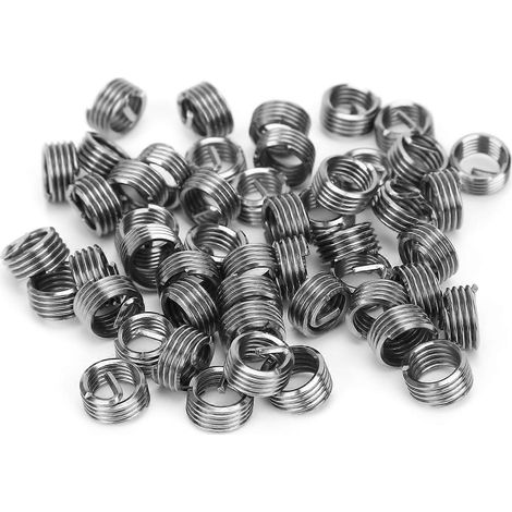 50 Stück Gewindereparatur-Einsätze aus Stahl, Drahtschutzhülse, Hardware-Zubehör M8 x 1,251D