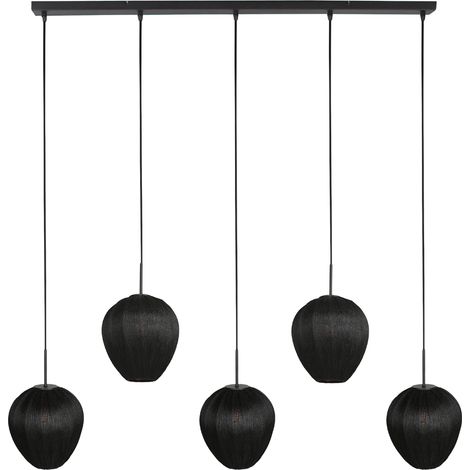 Mexlite - suspension - HaloSwap - noir - lin - grande lampe de (1/4)