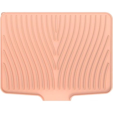 Tapis de vaisselle - Tapis d'égouttage - Tapis d'évier - Tapis de vaisselle pour couverts - Tapis d'égouttage - Tapis de vaisselle en silicone - Tapis de vaisselle avec égouttoir - rose (1/5)