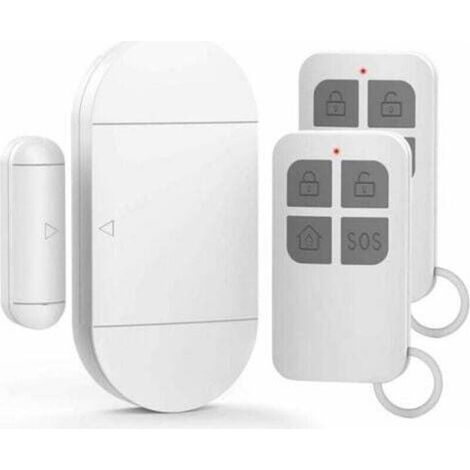 Alarme porte et fenêtre, alarme avec sirène 130dB, 2 télécommandes, facile à installer, alarme maison sans fil (1/4)