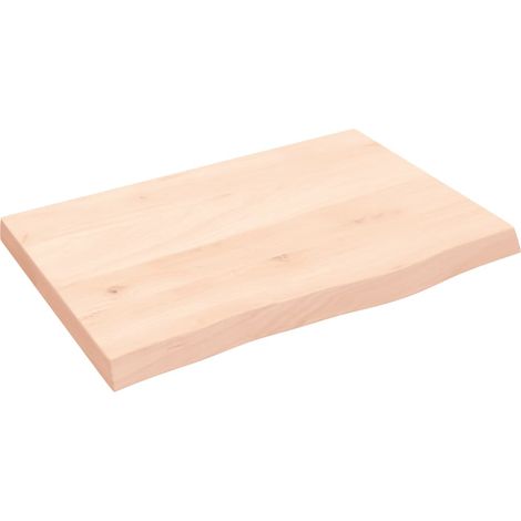 Maison Exclusive - Piano per Tavolo 60x40x(2-4) cm in Rovere Massello Non Trattato