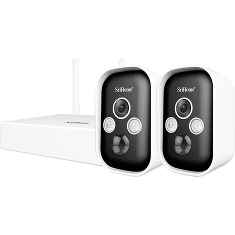 SH033 il kit wifi senza fili ricaricabile con sensore PIR  da 3 megapixel, supporta MicroSD e audio bidirezionale. (1/5)