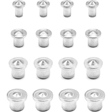 Ecleanfy - 16PCS Centreurs pour Chevilles Bois, Outil de Guide de Percage en Acier Inoxydable, 6/8/10/12 mm (1/5)
