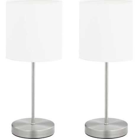 Lampes de table 2 pcs Bouton tactile Blanc E14 (1/5)