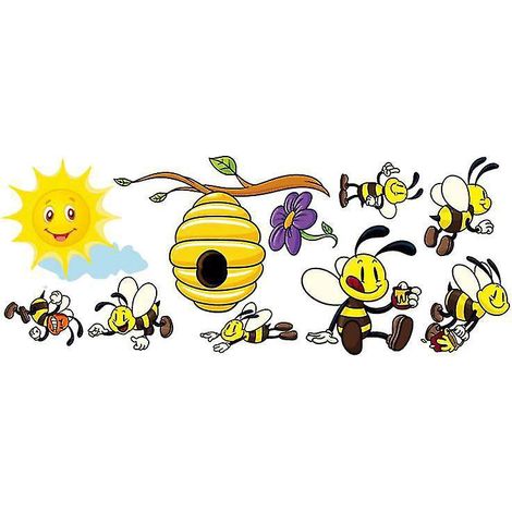 1 Set Bienen-Wandaufkleber