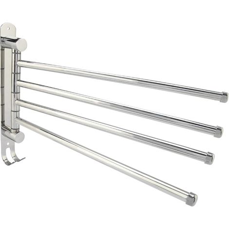 Porte-serviettes pivotant à 4 points – Acier inoxydable 304, angle rég (1/5)