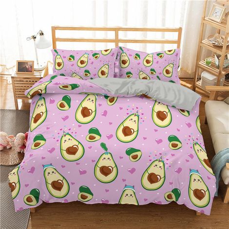 Parure de lit 3D - 135 x 200 cm - 2 pièces - Avec fermeture éclair - Pour enfant - Doux et agréable - En microfibre - Avec housse de couette et taie d'oreiller de 80 x 80 cm (1/5)
