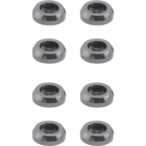 Ensemble de 8 pièces de vis de connexion en métal, rondelle et support, compatible avec les voitures télécommandées WPL C14 C24 C34 C44 MN D90 D91 D99S, gris. (1/5)