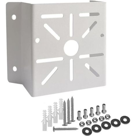 Support d'angle Universel pour caméra de sécurité, Support d'angle en métal Solide pour Fixation Murale d'angle, adapté aux caméras CCTV, aux projecteurs LED Mural/scène, aux Panneaux solaires (1/5)