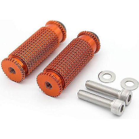 CNC-gefräste Aluminium-Motorrad-Fußrasten, 8 Farben, 8 mm, passend für Ducati Diavel 1115 Carbon, 1116 AMG, 1112 – Orange (1/5)