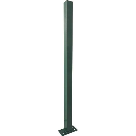 Vigor 68970 Paletto Quadro con Piastra Acciaio Plastificato Sezione 50x50 mm Altezza 110 cm colore Verde