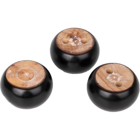 Offre exceptionnelle 2026 Pieds de meubles ronds en bois noir 4 x 7 cm avec vis, accessoires de quincaillerie pour meubles, compatibles avec canapés et bancs, lot de 4 (1/5)