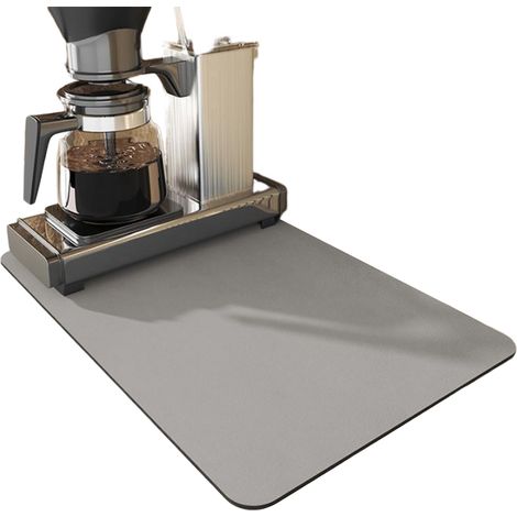 Tapis de bar à café 30 x 48 cm pour accessoires et organisation de votre coin café, tapis essuie-vaisselle anti-taches et anti-absorption pour plan de travail, joli tapis décoratif pour machine à café (1/5)