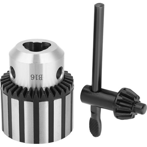 Mandril portabrocas con llave B16 de 3-16 mm para torno y taladro de columna  Mandril industrial de alta resistencia con llave