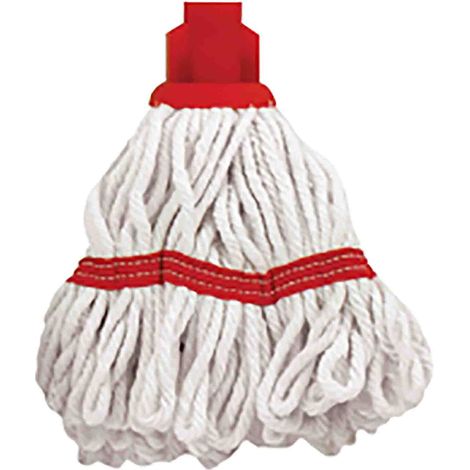 Tête de balai à franges RS PRO Rouge pour Poignée en aluminium de RS Pro ( Prix pour 1 )