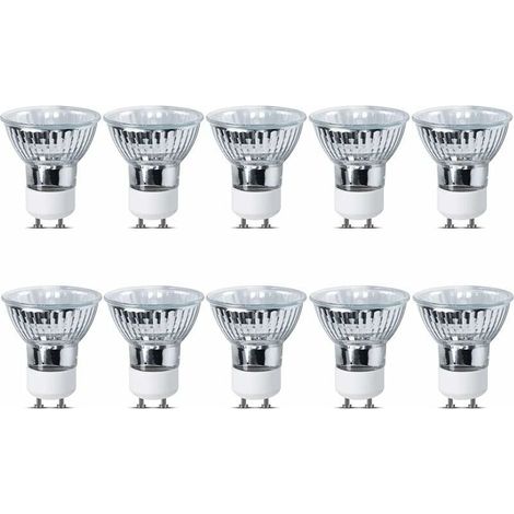 35W GU10 Ampoules Halogènes Dimmable, GU10 Ampoules Projecteur Spotlights 220-240V 360lm 2700K Blanc Chaud, Diamètre 5CM, lot de 10 H219