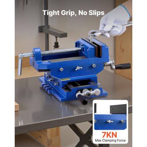 Étau Croisé de Perceuse à Colonne, Largeur de Mâchoire 101,6 mm, Étau d'Établi de Perçage en Fonte Robuste, avec Axe XY Bidirection… (1/5)