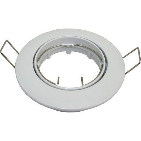 Lot de 6 supports spot encastrable orientable blanc D82 (1/4)
